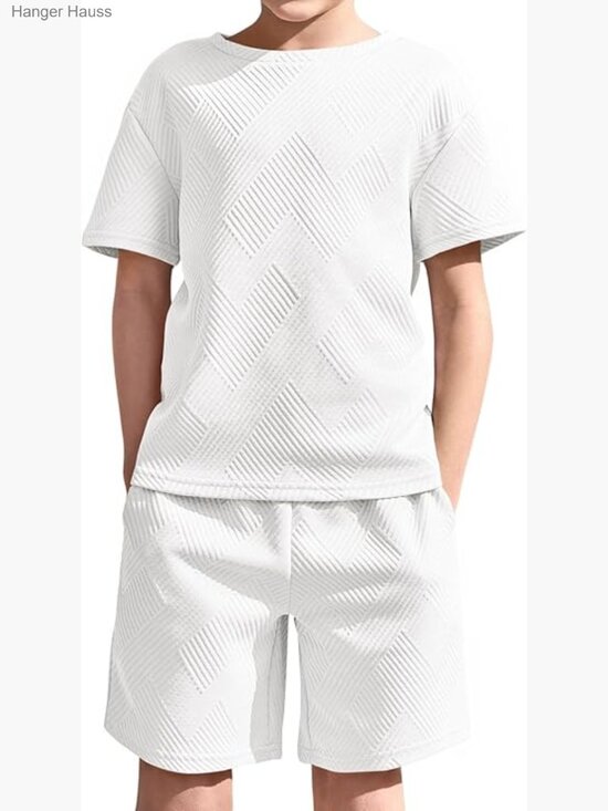 Other - Boys 2 Piece Summer Outfits Short Sleeve Tshirts Elastic Waist Shorts Casual